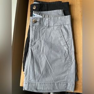 Two Old Navy shorts- warm grey and black. Size 6. Minimal wear.